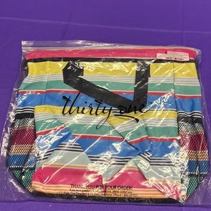 Crossbody organizing tote - patio pop